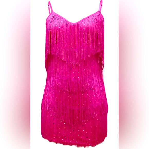 the eras sequin fringe mini dress taylorswift x #ErasTour | Fearless Section | Version 4 @naeemkhannyc 'Beaded Fringe Tank Dress'